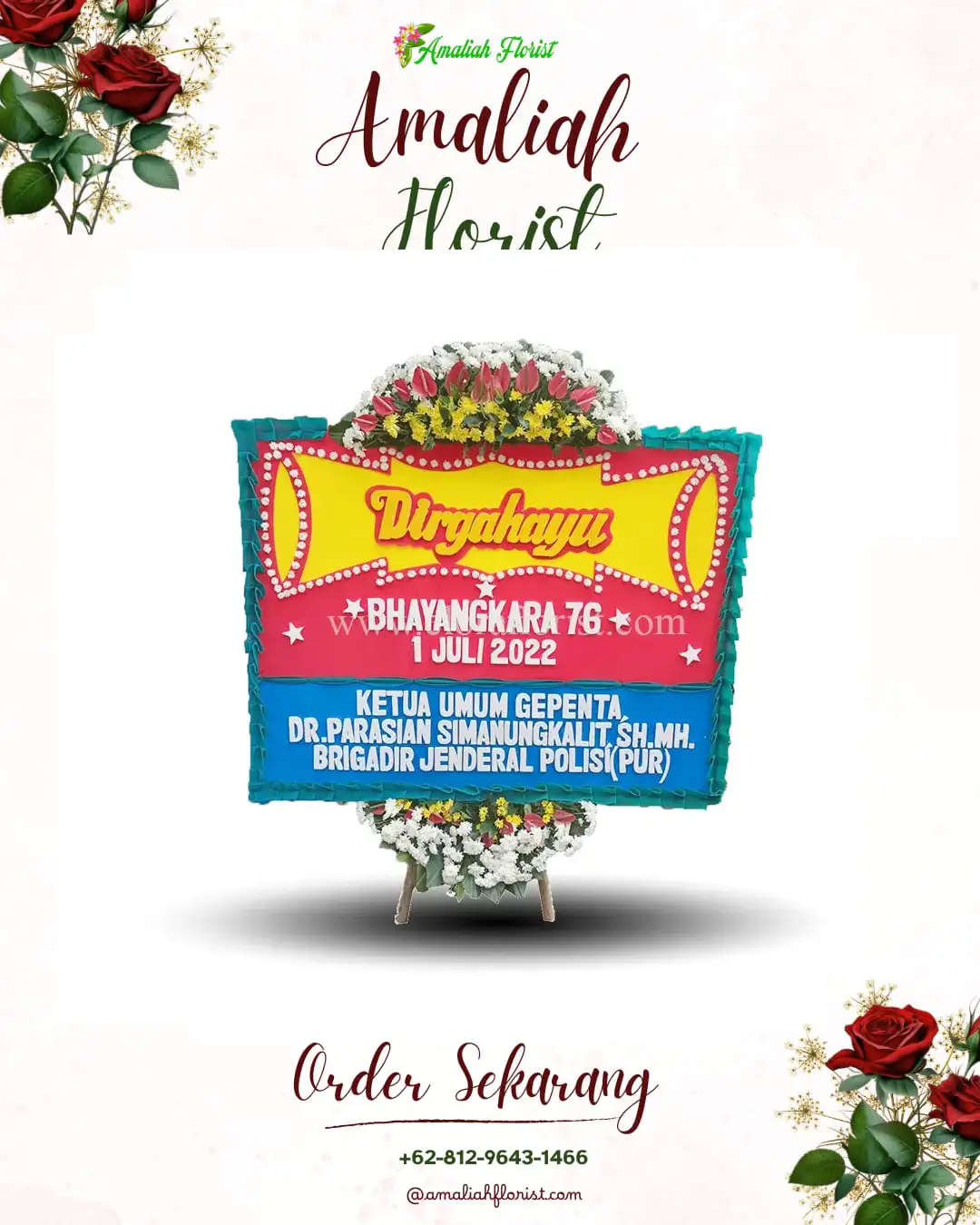 Papan Bunga HUT Ulang Tahun Sungai Kunyit